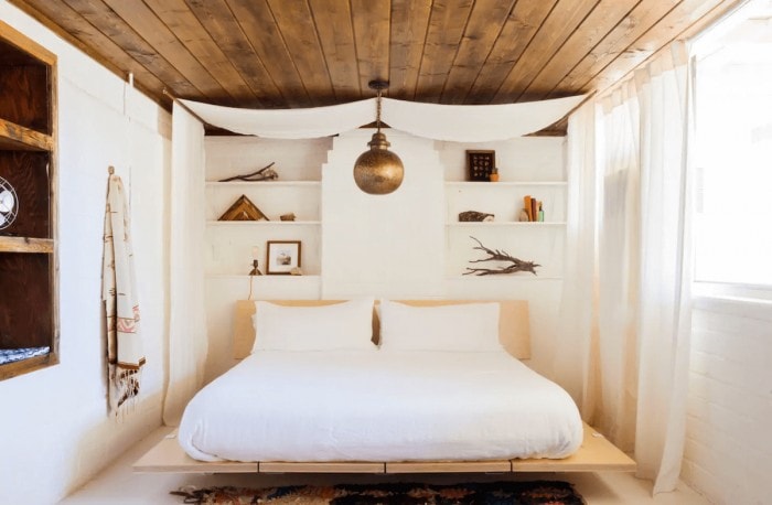 Bedroom at The Joshua Tree House Airbnb rental