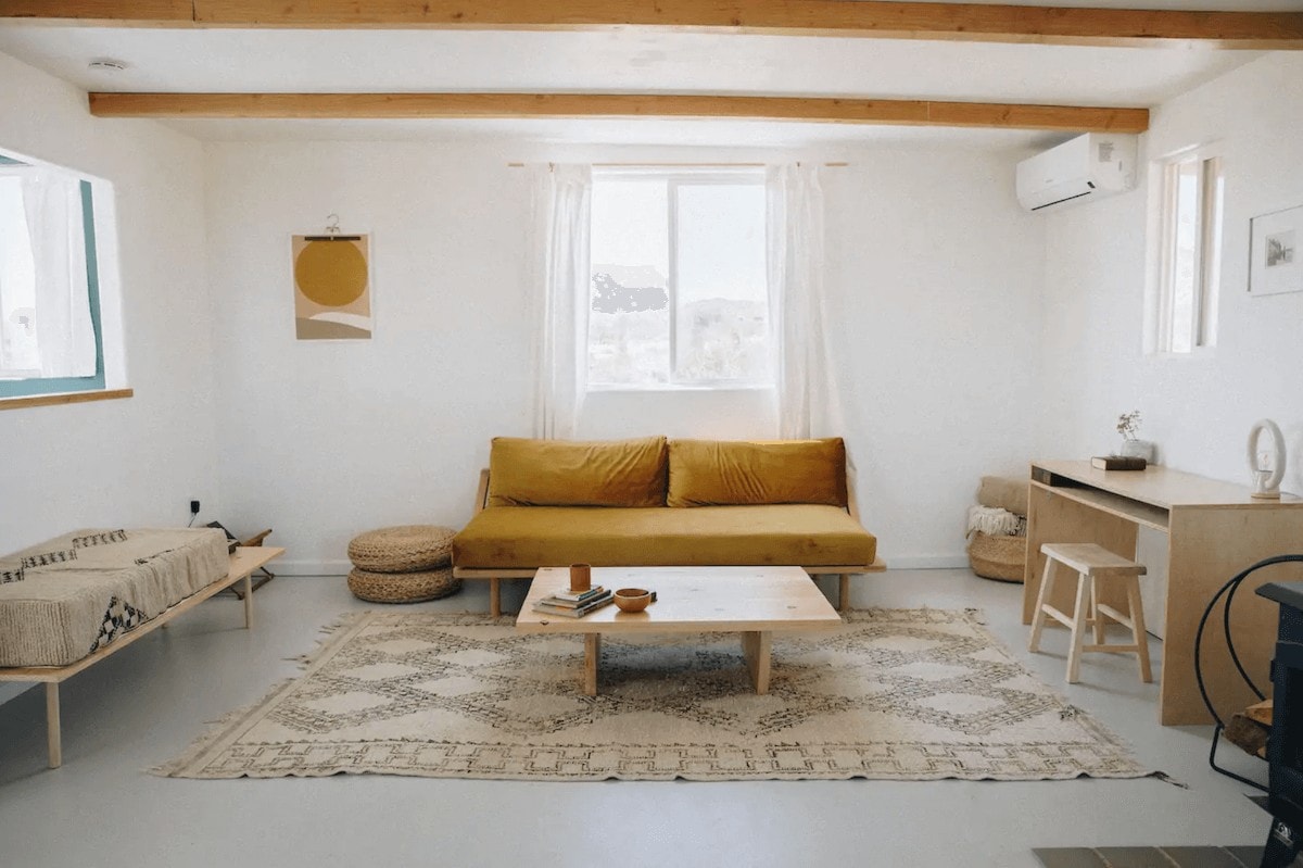 Living room at El Rancho Joshua Tree