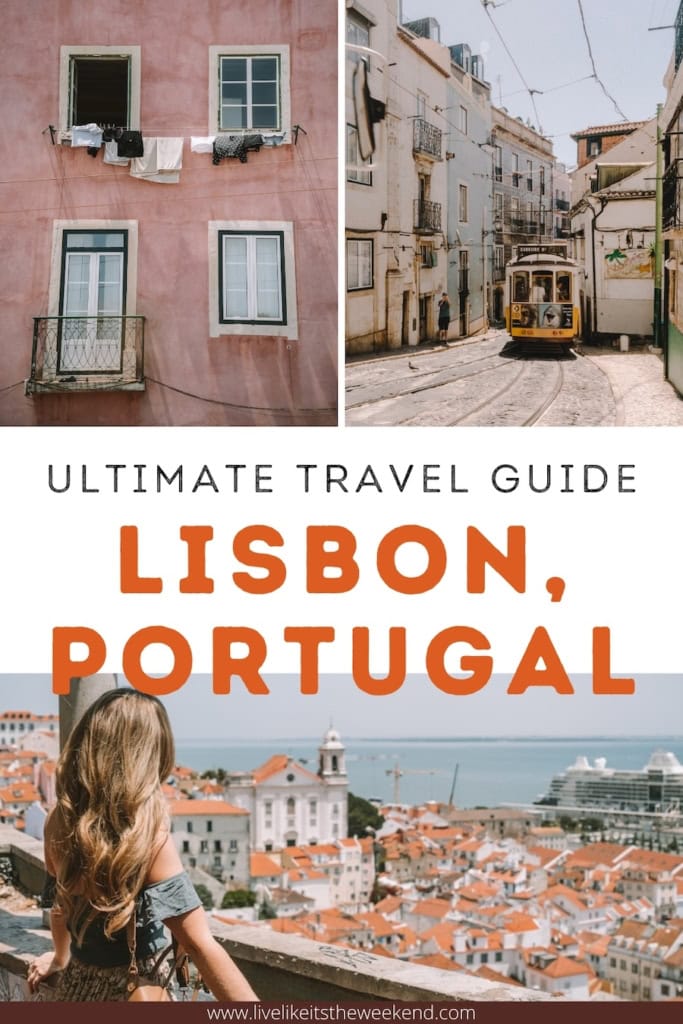 Pinterest cover for Lisbon first timers guide blog post