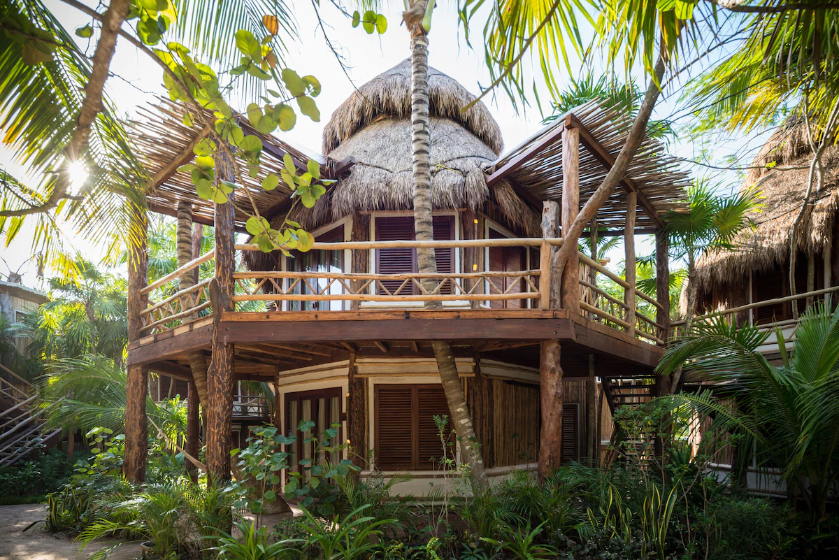 Exterior of rooms at Delek Tulum