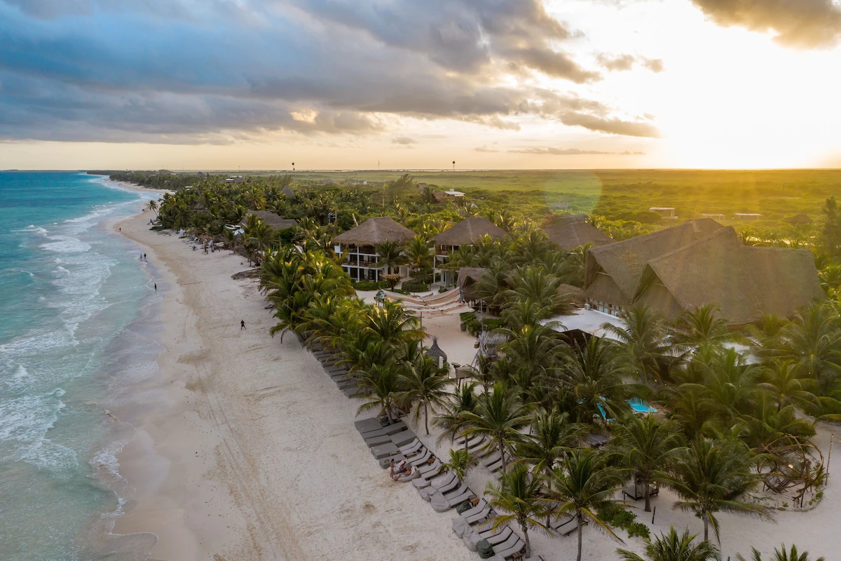 Aerial view of Selina Tulum 