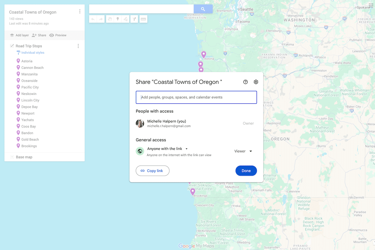 How to share your google map with friends