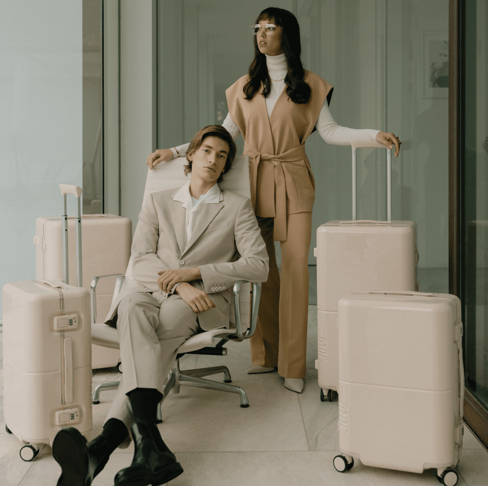 Models with July Luggage