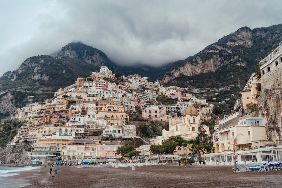 Stormy day in Positano, Italy