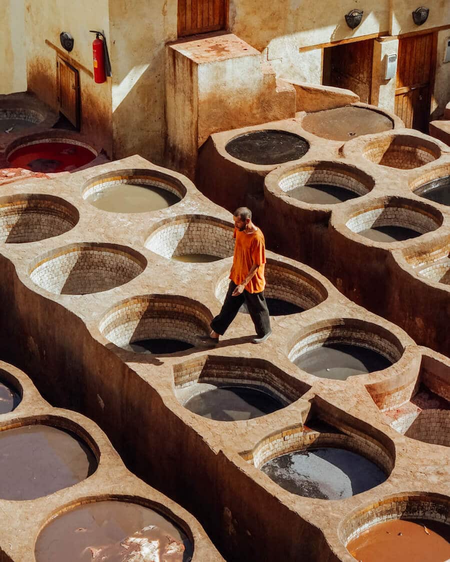 Leather tanneries in Fez, Morocco