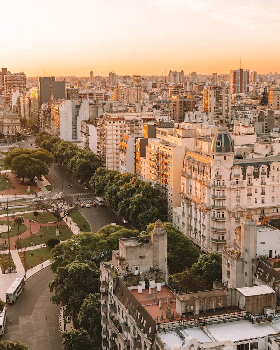 Sunset overlooking Buenos Aires