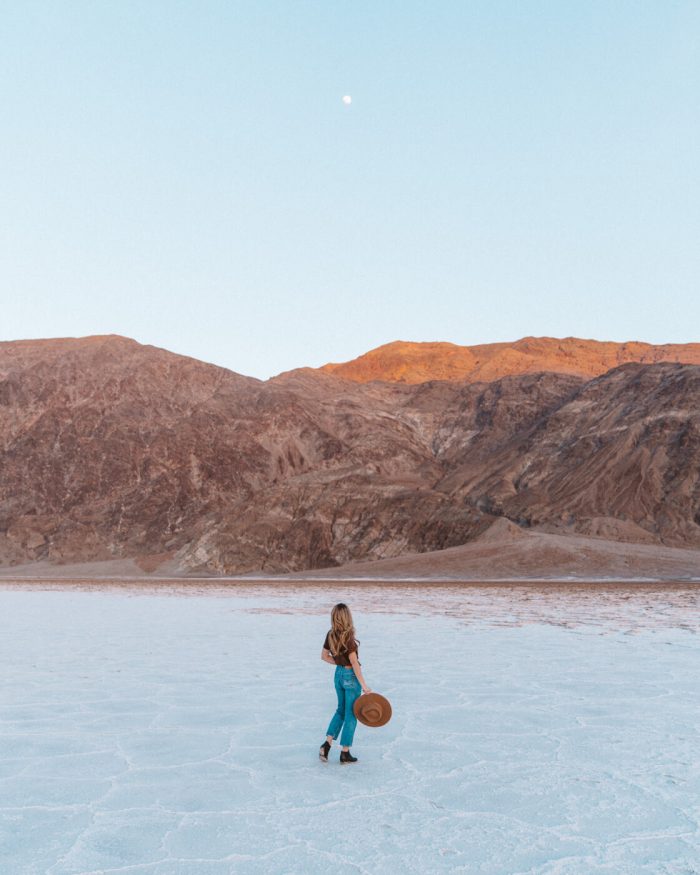 Michelle Halpern of Live Like it's the Weekend at Badwater Basin in Death Valley