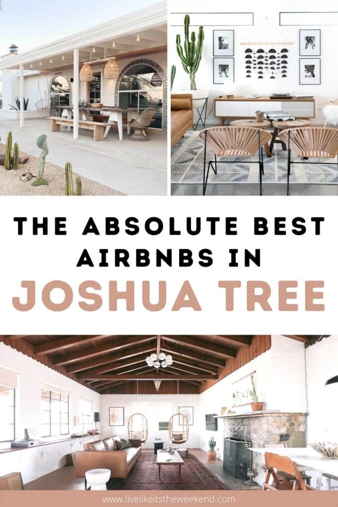 Pinterest image of the most epic airbnbs in Joshua Tree