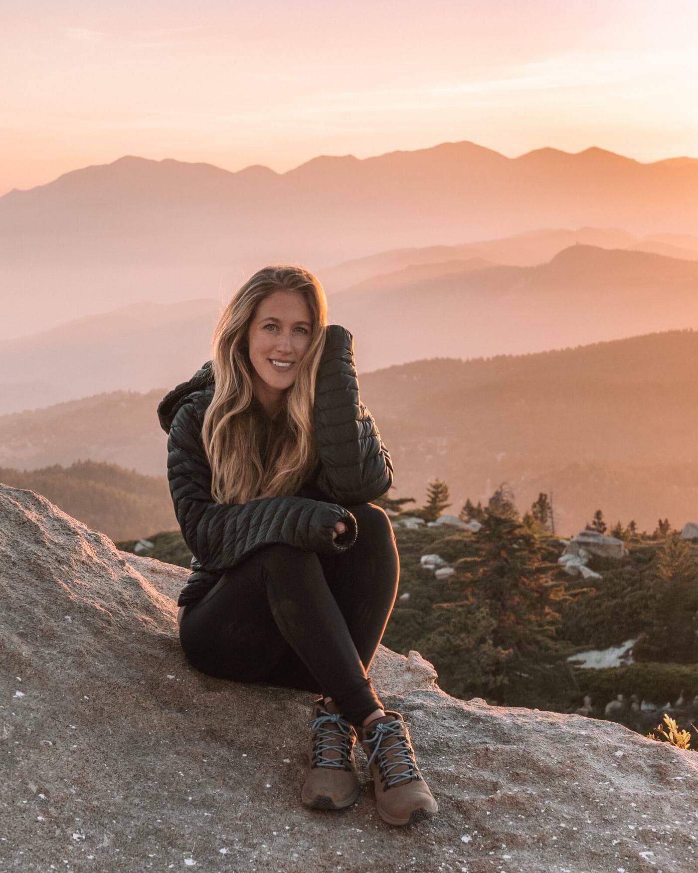 Sunset at Keller Peak in Big Bear, California