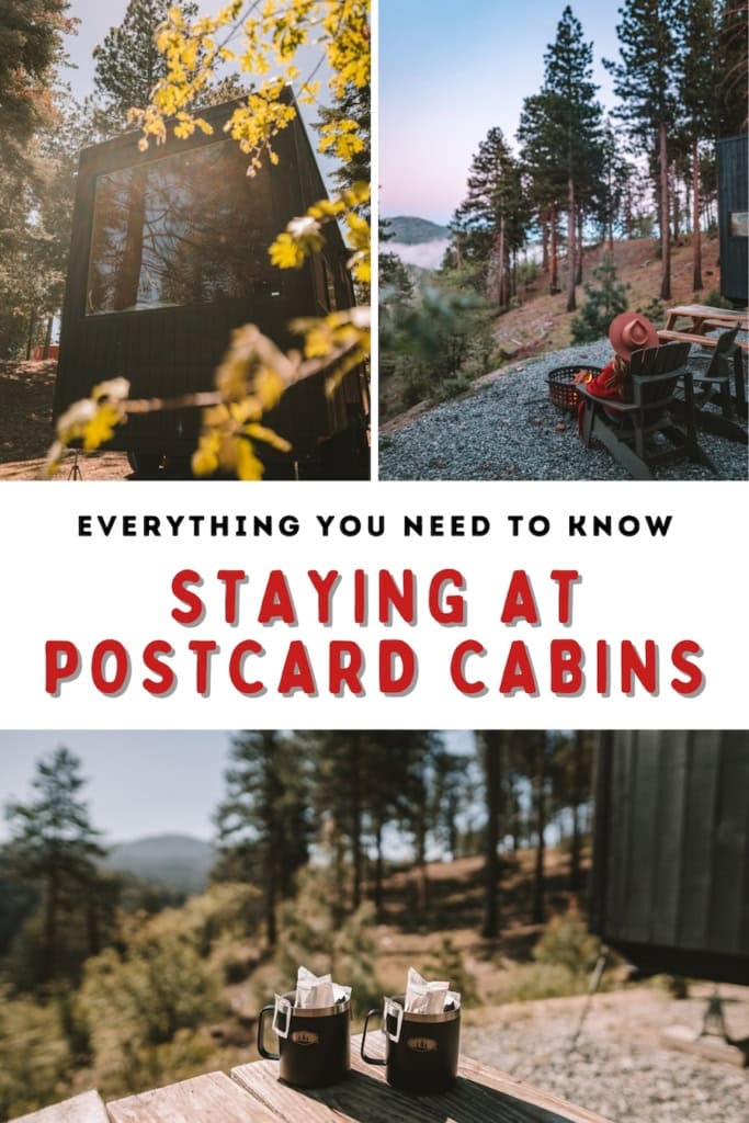 Postcard Cabins review blog post Pinterest cover