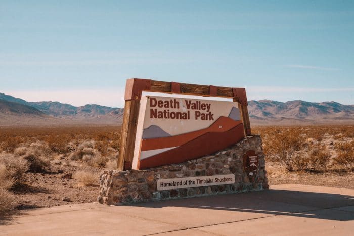Death Valley National Park entrance sign