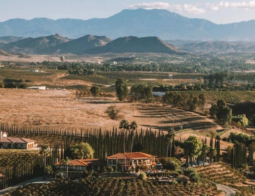 Aerial view over Temecula