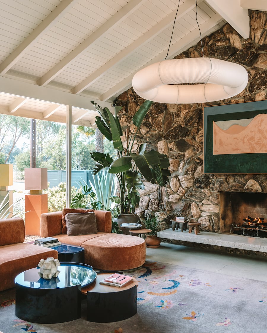 Lobby interior at the Capri Hotel, Ojai