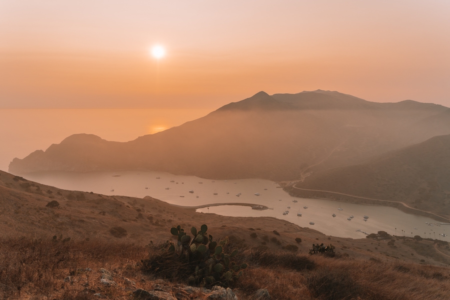 Sunset over Two Harbors, Catalina Island