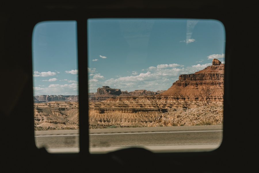 Scenery in Utah from outside the car