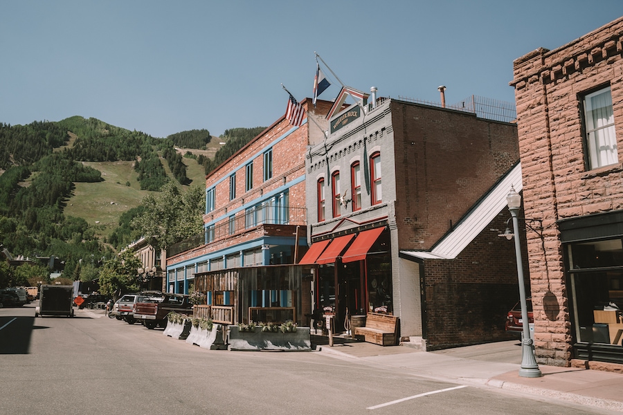 Downtown storefronts in Aspen