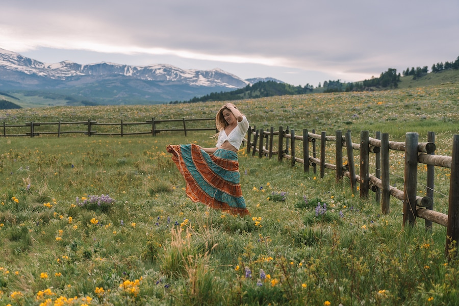 Michelle Halpern in the Big Horn National Forest