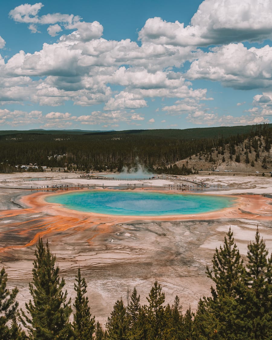 Grand Prismatic Spring view from the overlook in Yellowstone