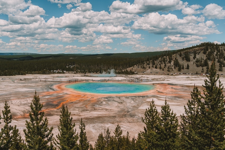 View of Grand Prismatic Spring from the overlook