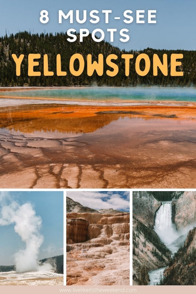 Pin cover for Yellowstone national parks guide