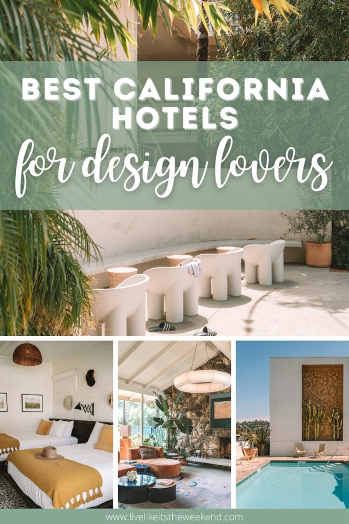 best boutique hotels in California pin cover