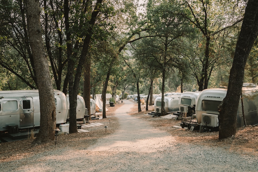 Airstreams at Autocamp Yosemite