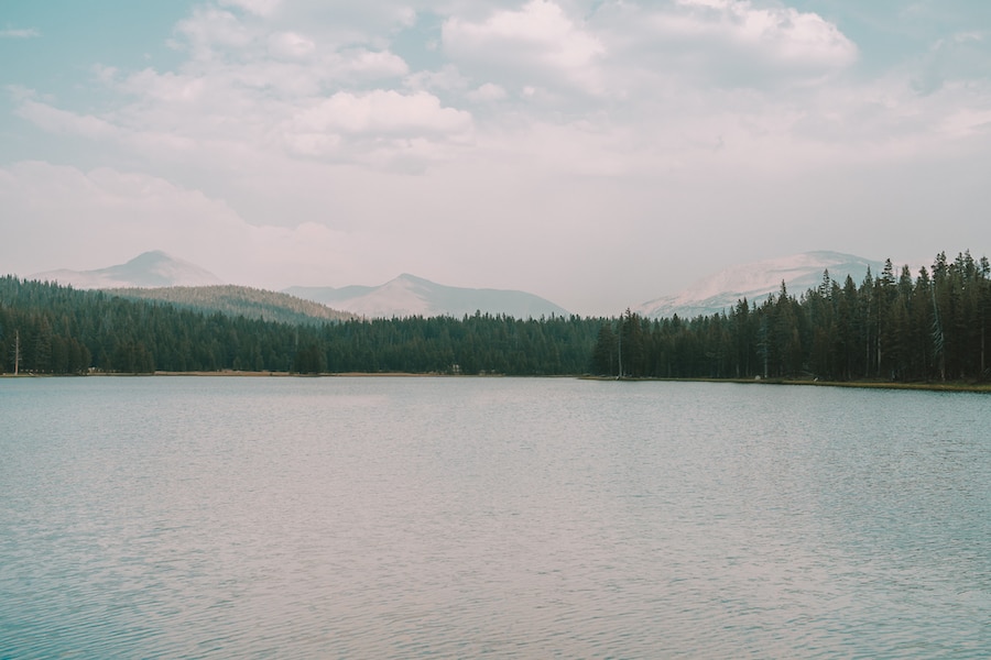 Dog Lake along Tioga Road in Yosemite National Park