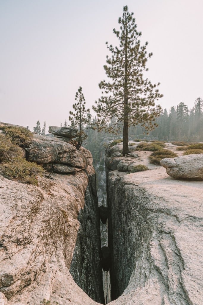 Rocky trail at Taft Point, Yosemite