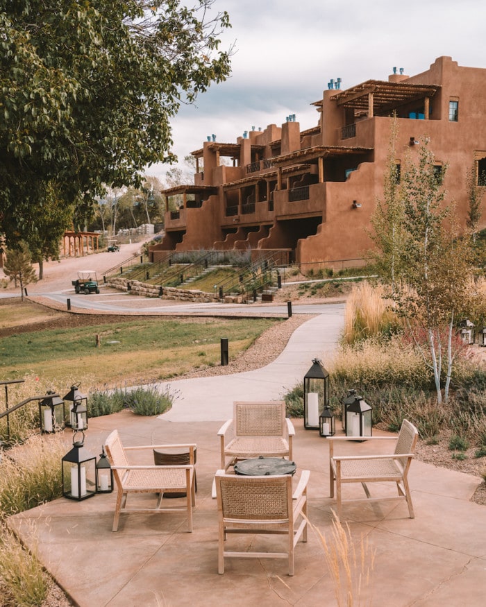 Outdoor firepit at Bishop's Lodge Resort