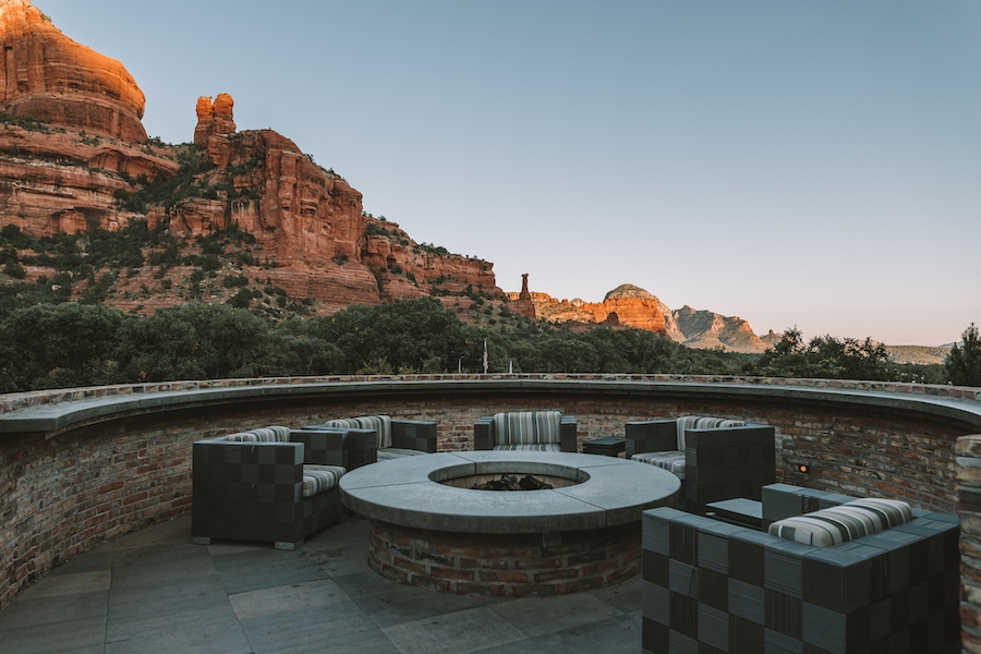 Fire pit at Enchantment Resort, Sedona