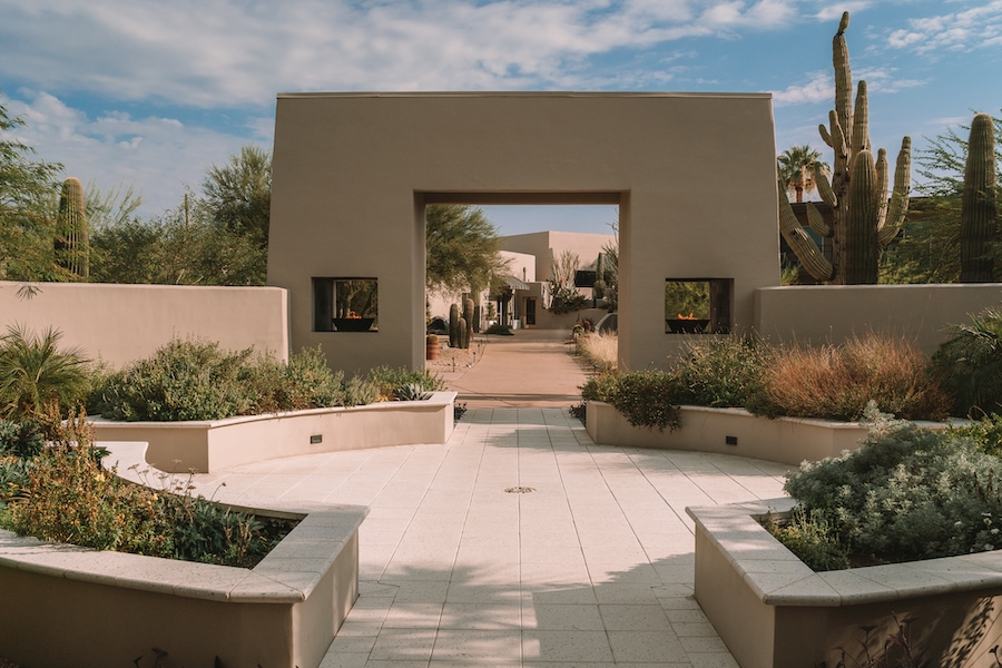 The entrance to the spa at Civana hotel