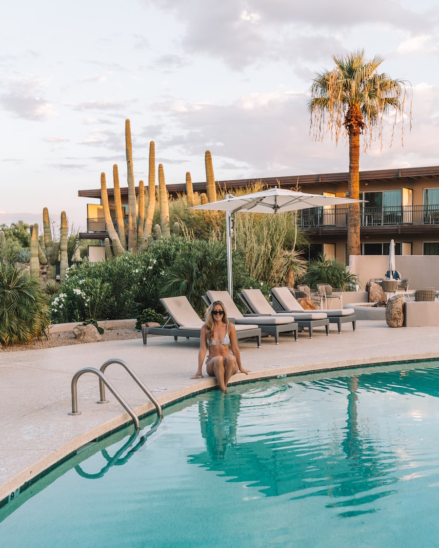 Michelle Halpern poolside at Civana Wellness Resort