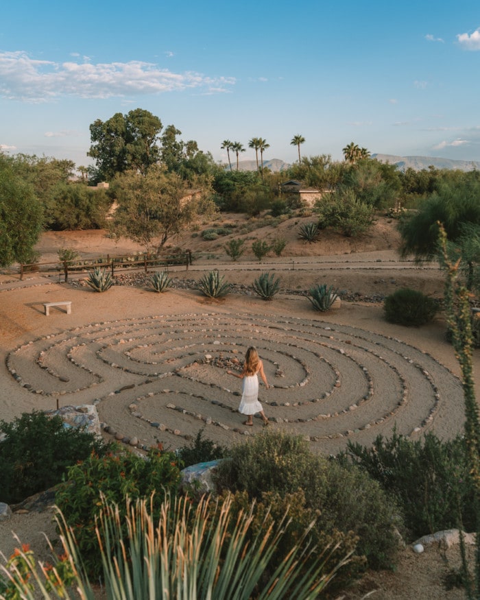 The zen meditation garden at Civana