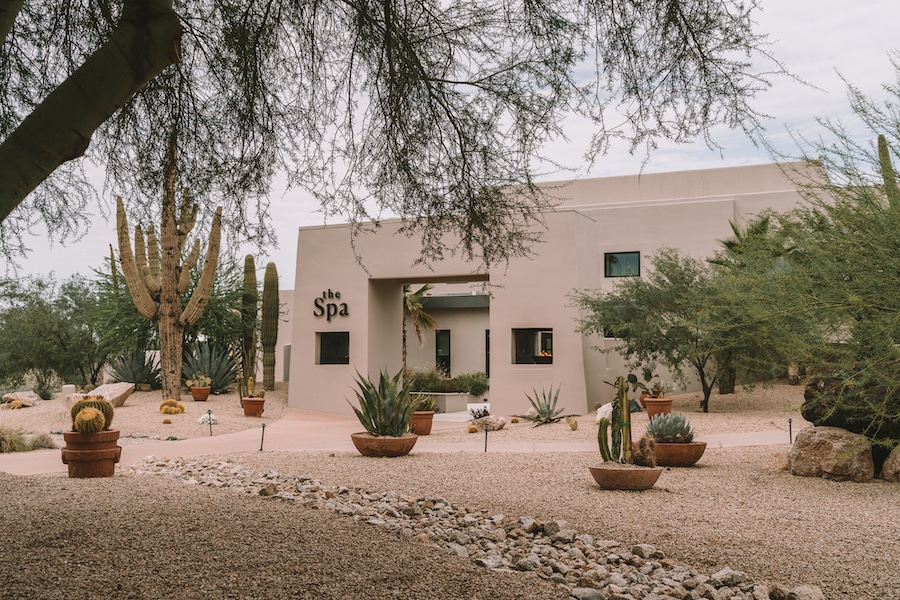 The entrance to the spa at Civana hotel