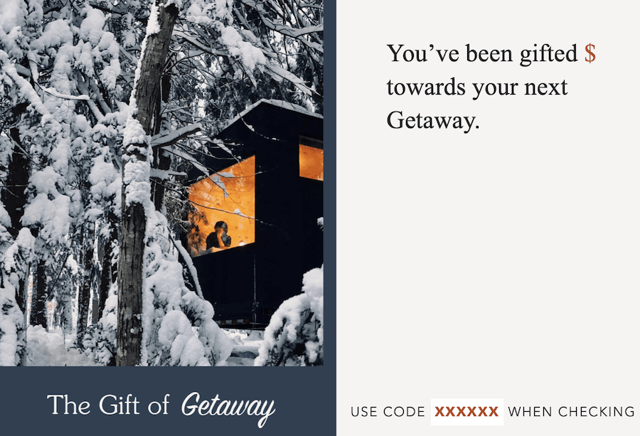 Getaway gift card