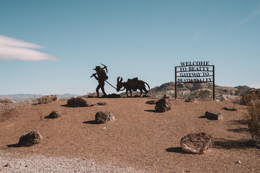 Art display in Beatty Nevada 