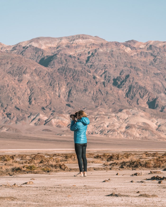 Michelle Halpern in Death Valley in winter
