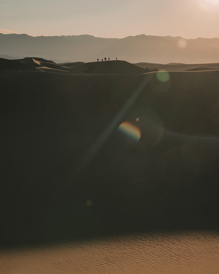 Sand dunes at Death Valley in winter