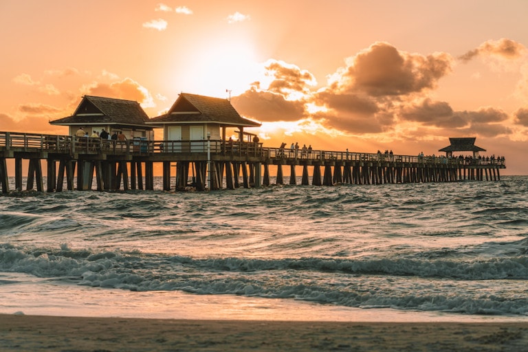 Sunset at the Naples Pier - best things to do in Southwest Florida