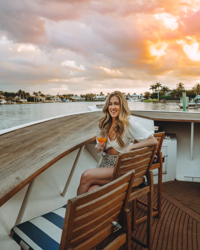 Michelle Halpern aboard the Naples Princess