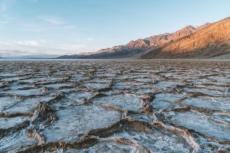 Landscape shot of Badwater Basin in Death Valley