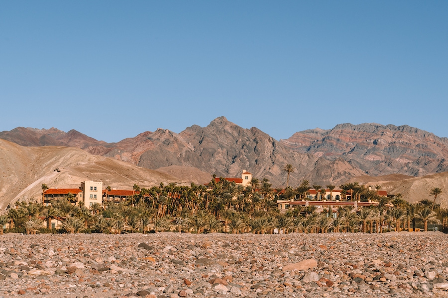 View of the Oasis at Death valley - where to stay in death valley