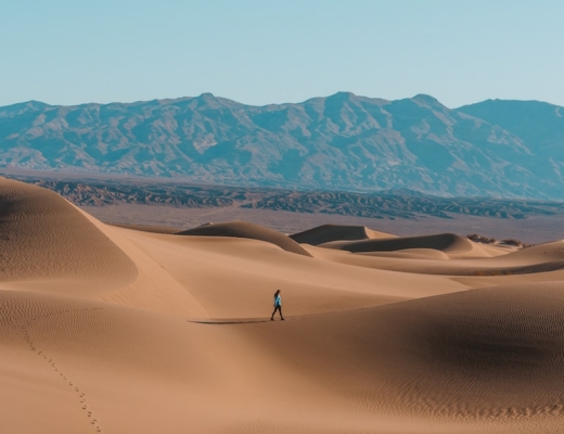 Michelle Halpern at the Mesquite Flat Sand Dunes