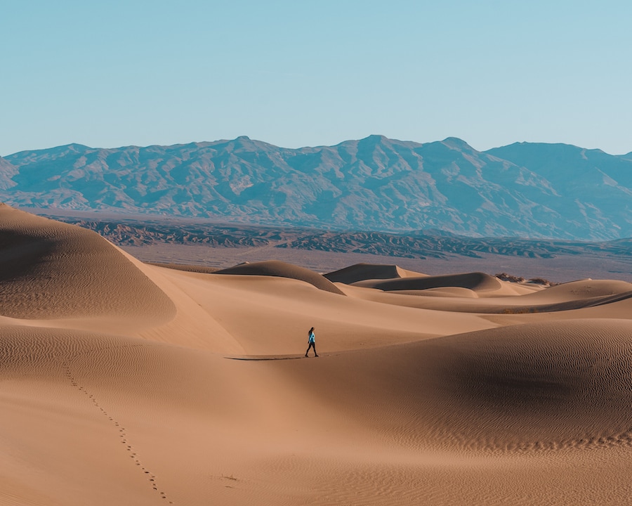 Michelle Halpern at the Mesquite Flat Sand Dunes