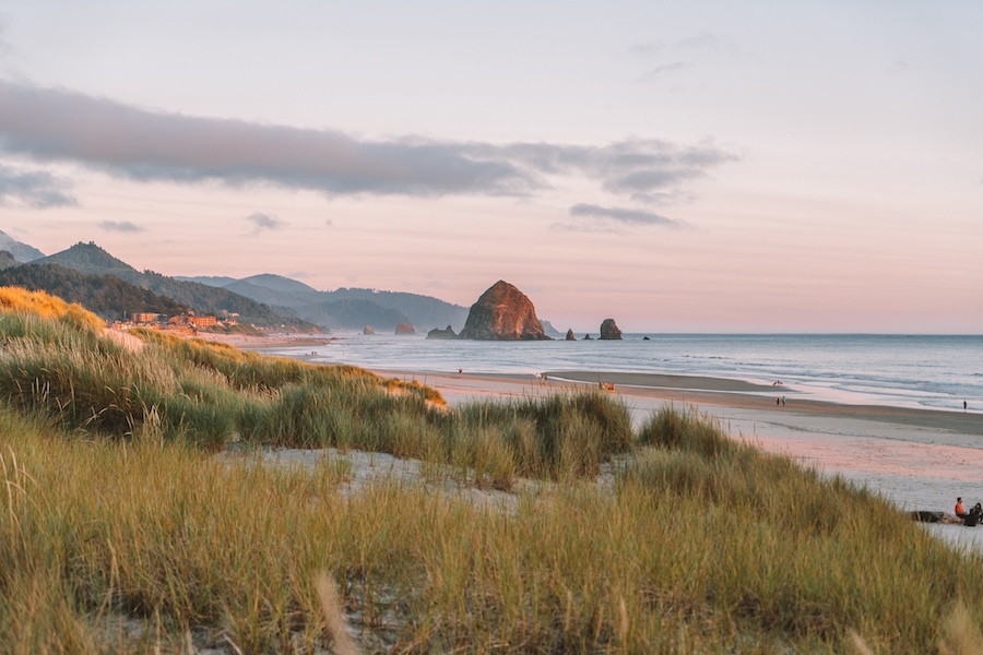 Cannon Beach at sunset 