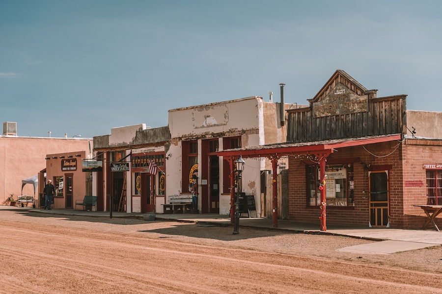 Buildings in Tombstone for Arizona road trip blog