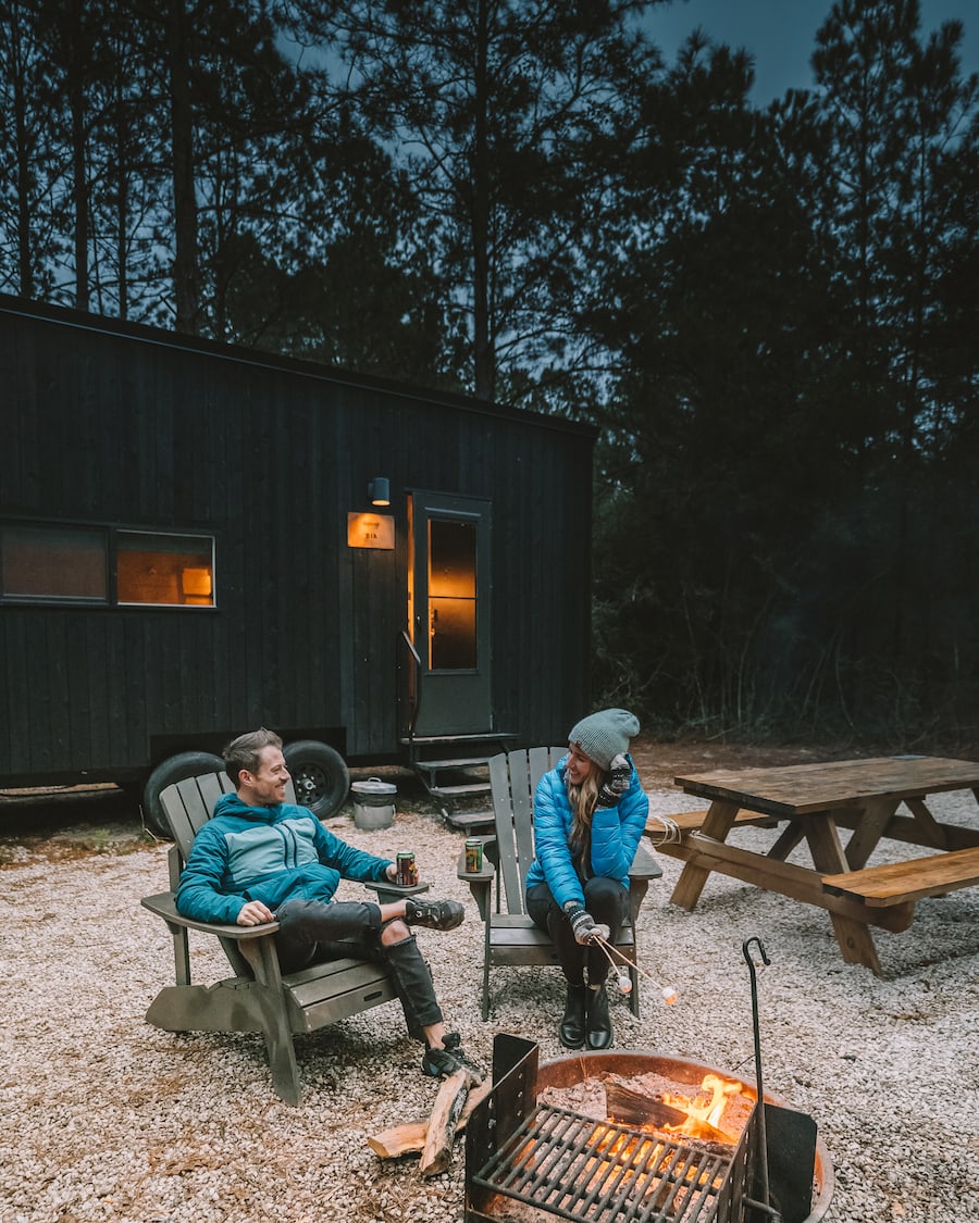 Michelle Halpern and friend at Getaway House