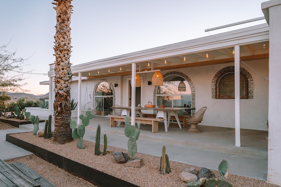 Exterior of Seven Arches Airbnb