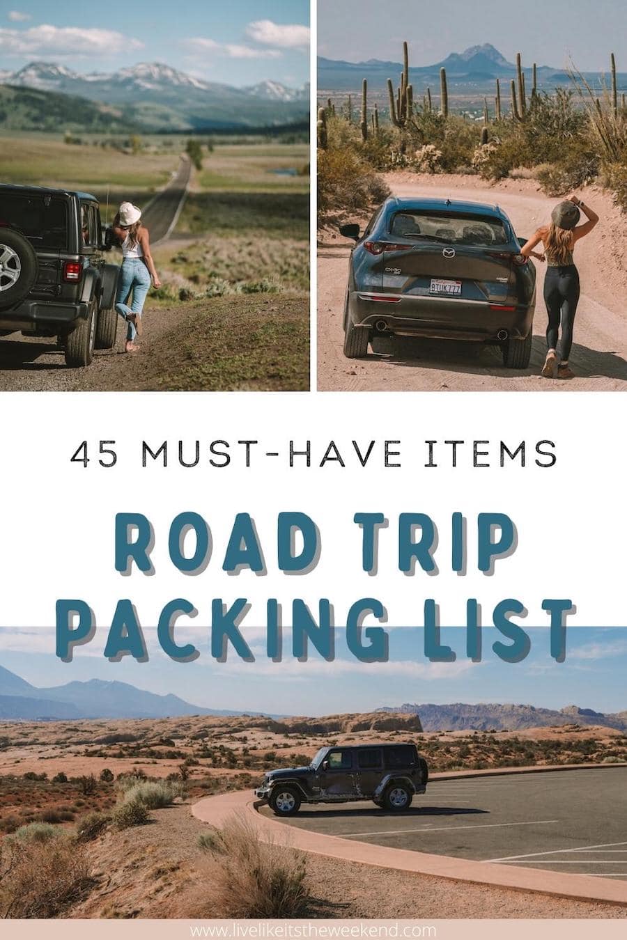 road trip packing list pin cover