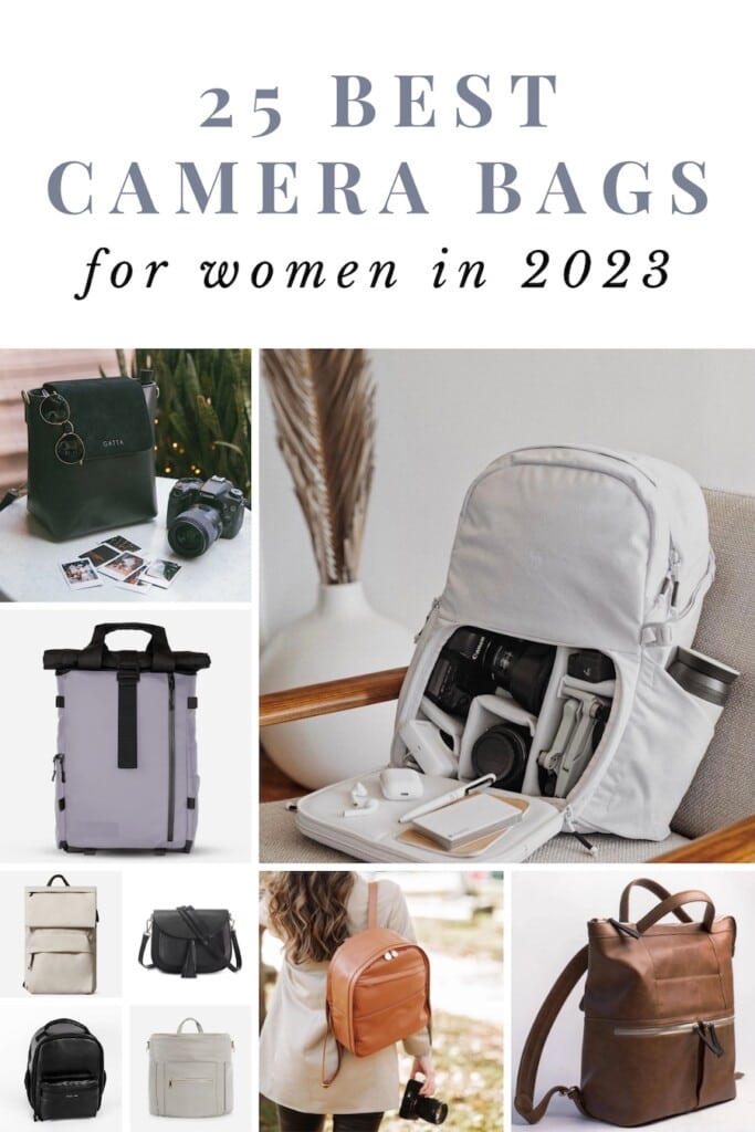 Stylish camera bags for women blog post pin cover